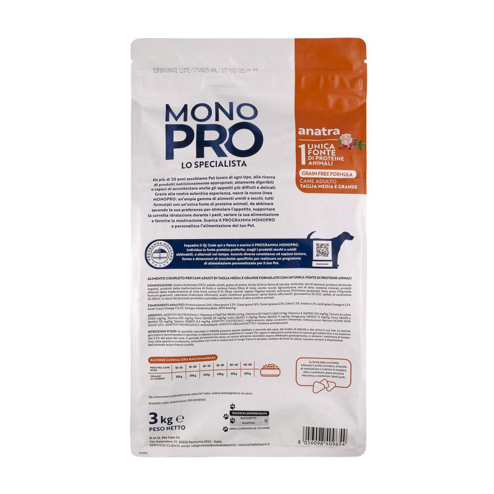 Monopro Dog Adult Medium&Large Grain Free Anatra 3 kg 000125662 Black Friday