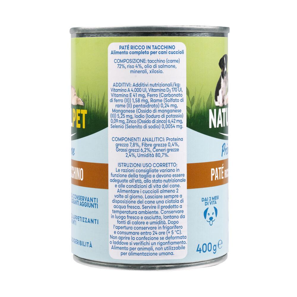 Naturalpet Prime Orme Puppy Paté ricco in Tacchino 400gr 000126894 Latest fashion