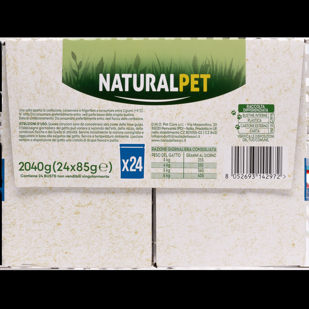 Naturalpet Cat Adult Bocconcini in salsa Multipack 85grx24pz 000143791 Liquidazione
