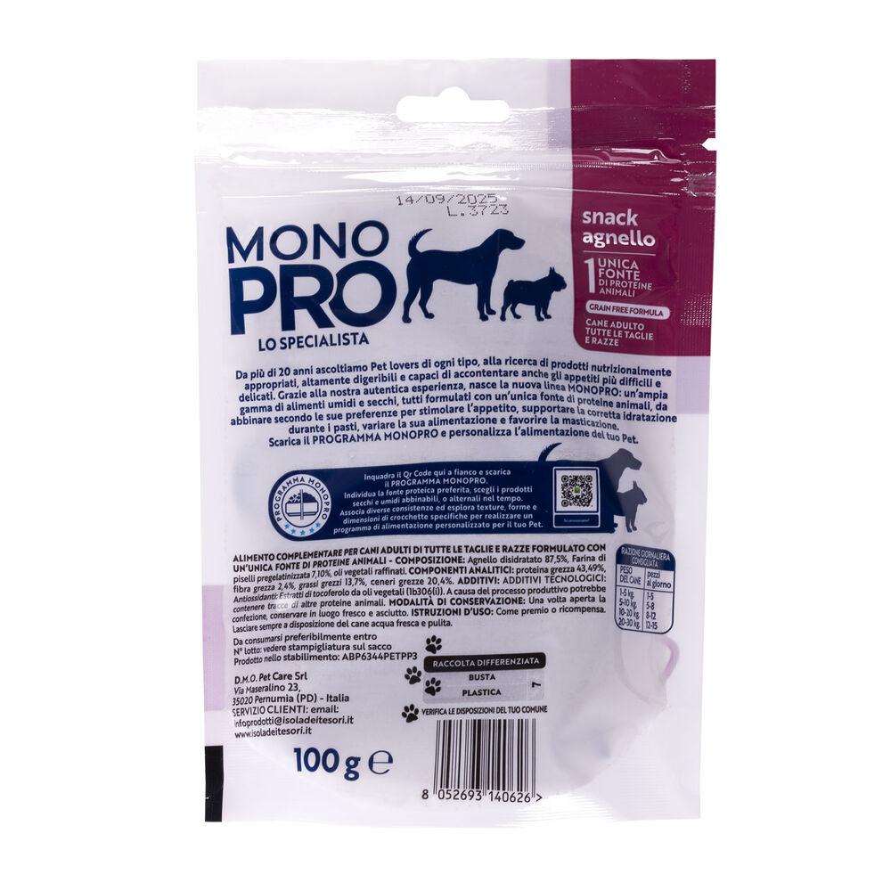 Monopro Dog Adult All Breeds Snack all'Agnello 100 gr 000138776 Enormi risparmi