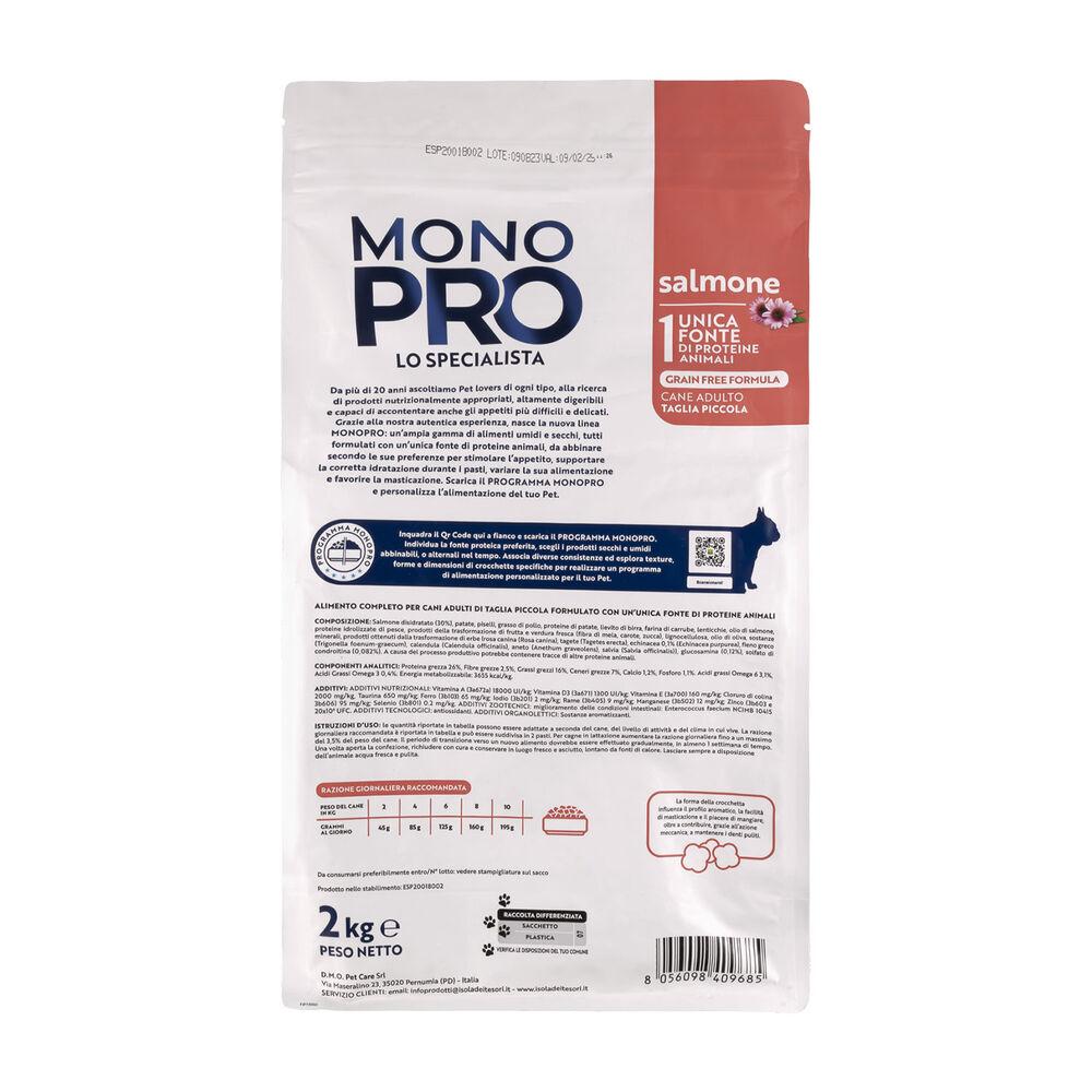 Monopro Dog Adult Mini Grain Free Salmone 2Kg 000125656 Rilascio limitato