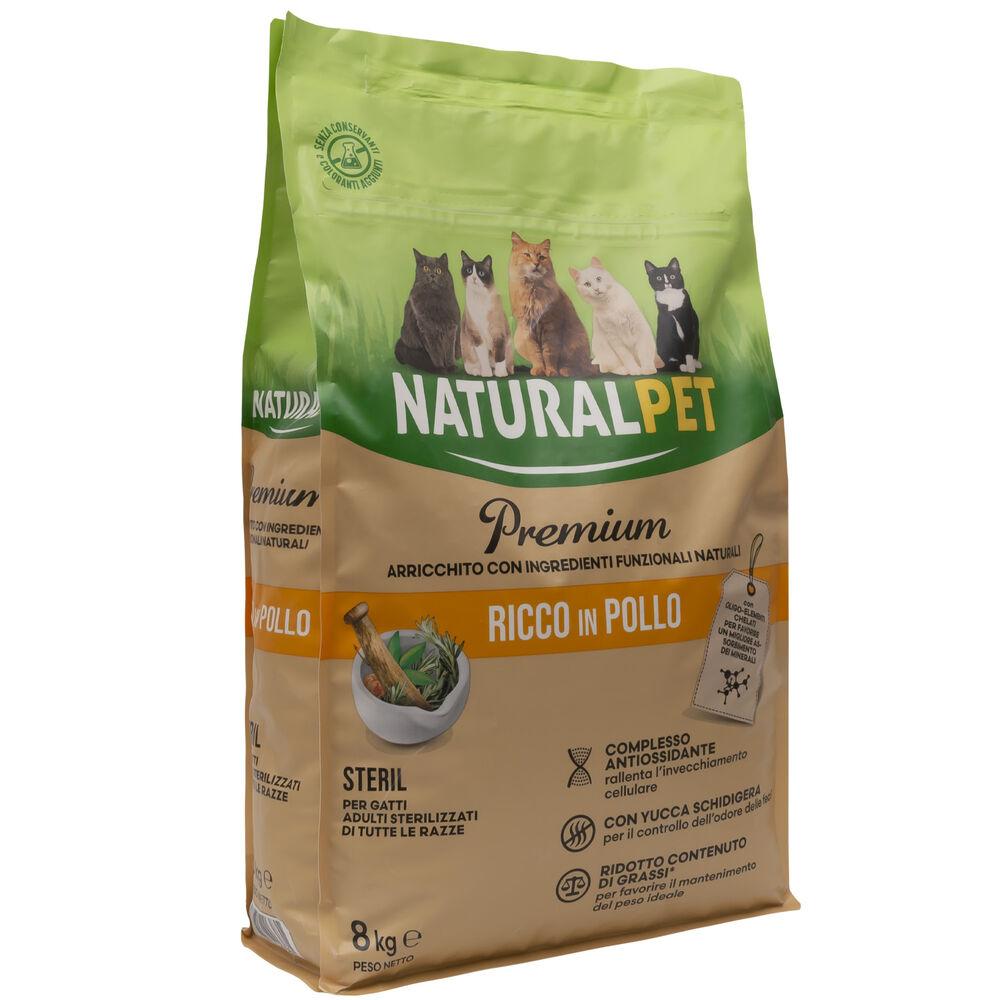 Naturalpet Premium Cat Adult Sterilised ricco in Pollo 8kg 000140999