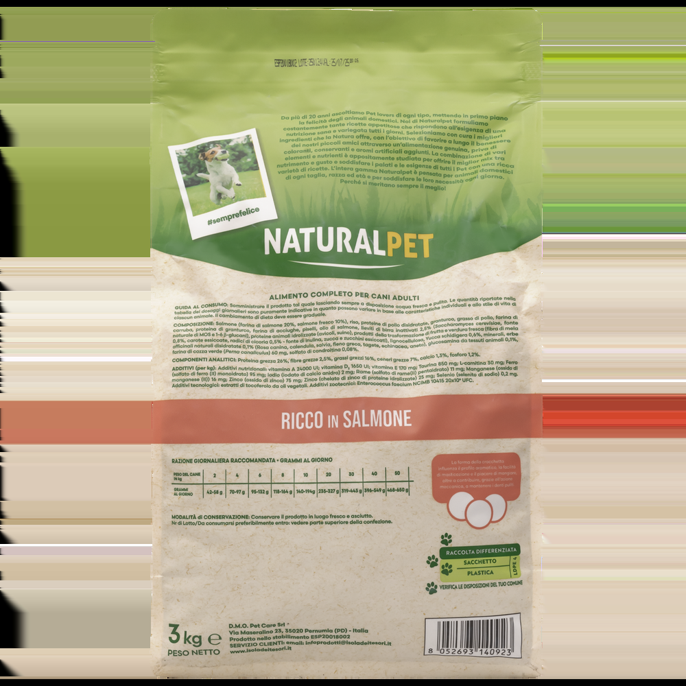 Naturalpet Dog Adult All Breed Ricche in Salmone 3 kg 000125782 Fino al 55% di sconto