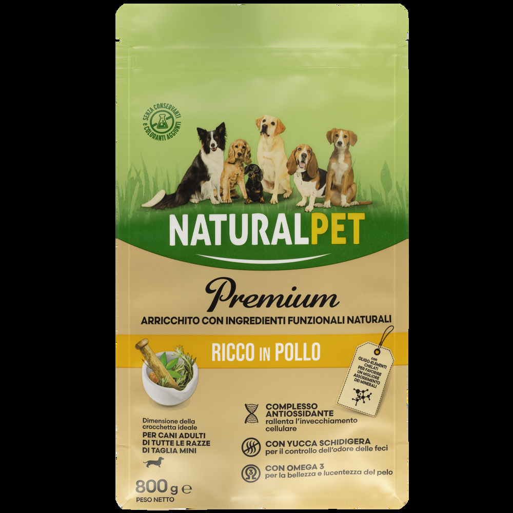 Naturalpet Premium Dog Adult Mini ricco in Pollo 800gr 000125720 Super sconto