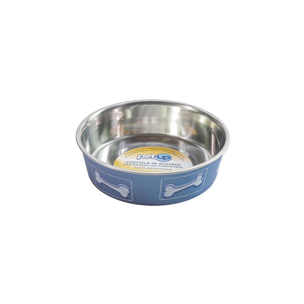 Petup Ciotola antiscivolo in acciaio con osso 12cm 000172403 50% di sconto per tempo limitato